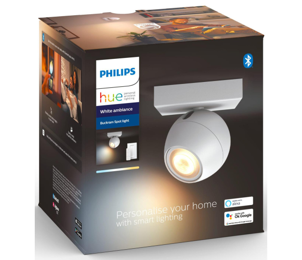 Philips Hue White ambiance Kinkiet Buckram (biały) +regulator - 726859 - zdjęcie 5